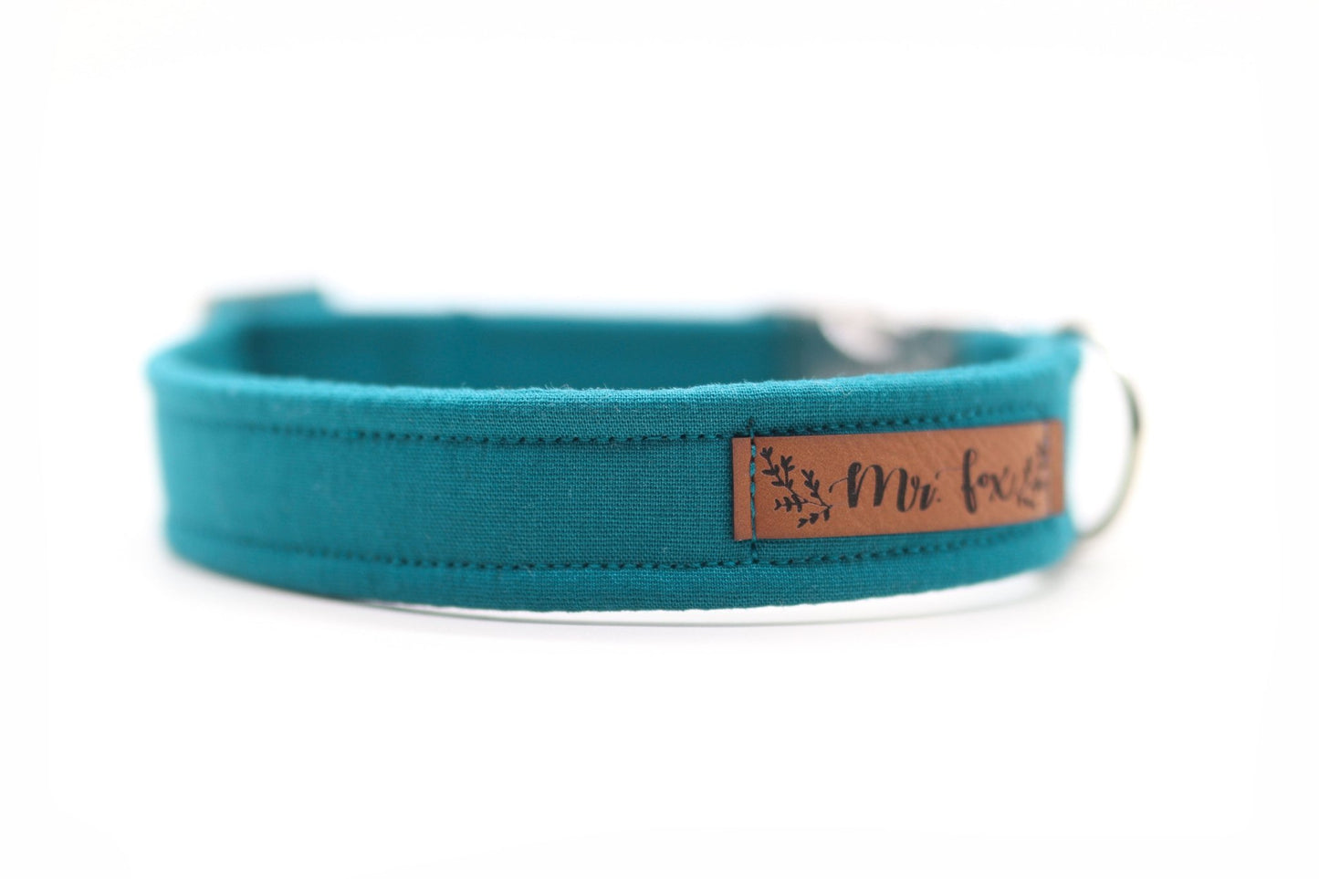 "Petrol Uni" Halsband für Hunde - Mr. Fox Hundezubehör