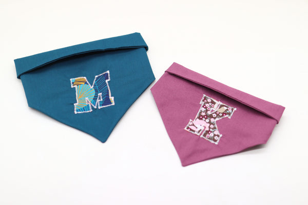 "Make it your own" - personalized dog bandana with the first letter of your furry friend’s name
