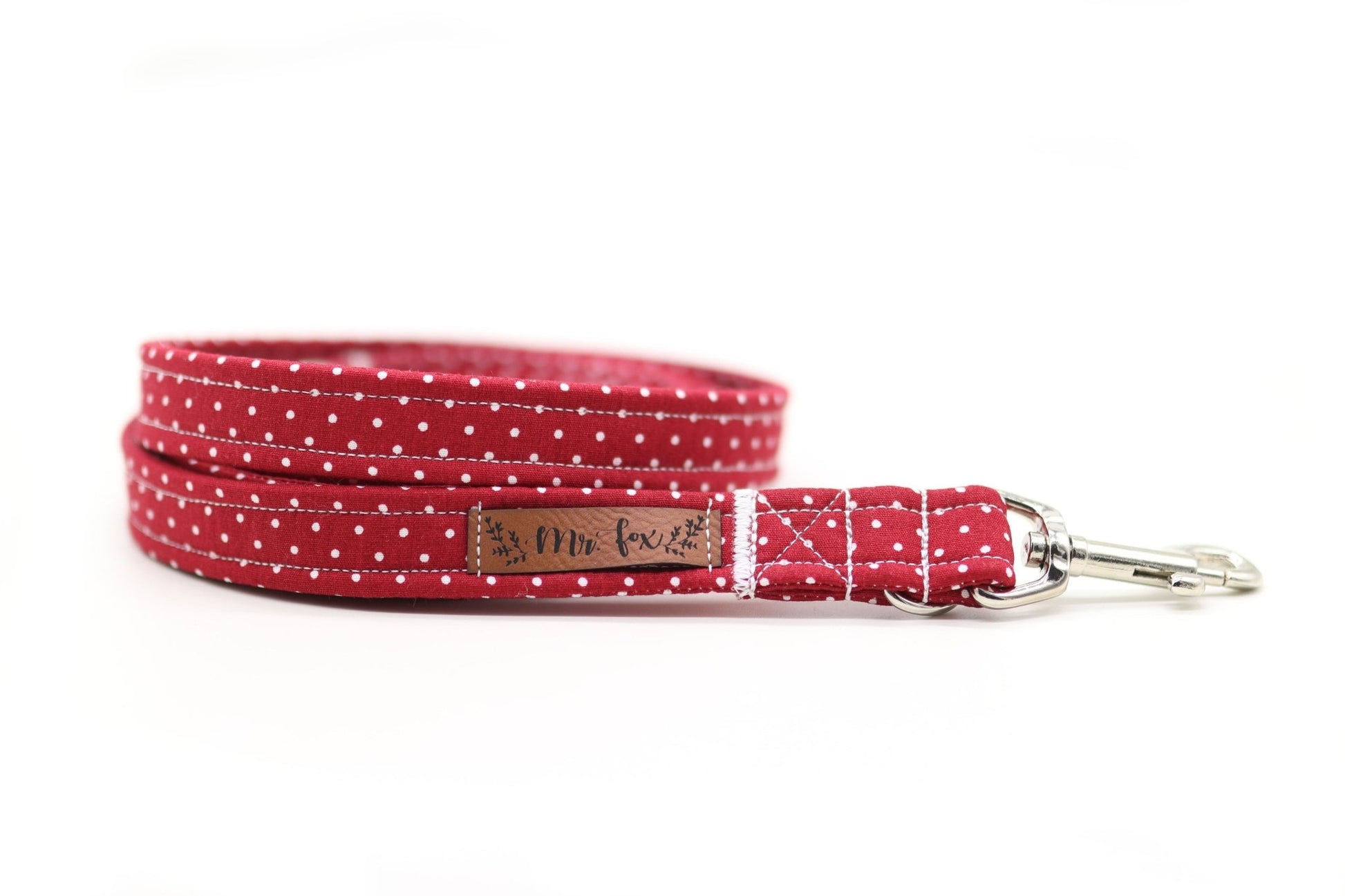 "Burgundy Polkadot" Hundeleine - Mr. Fox Hundezubehör