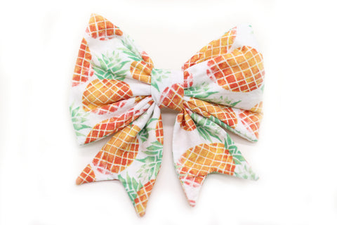 "Playful Pineapples" Sailor Bow - LIMITED