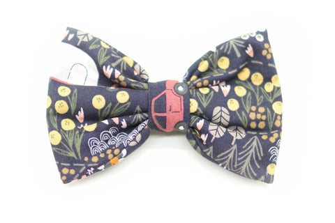 "Comfy Camping" bow tie for dog collars