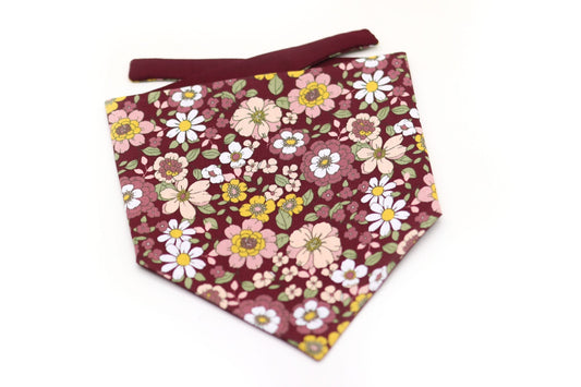 "Burgundy Bloom" Hundehalstuch - Mr. Fox Hundezubehör
