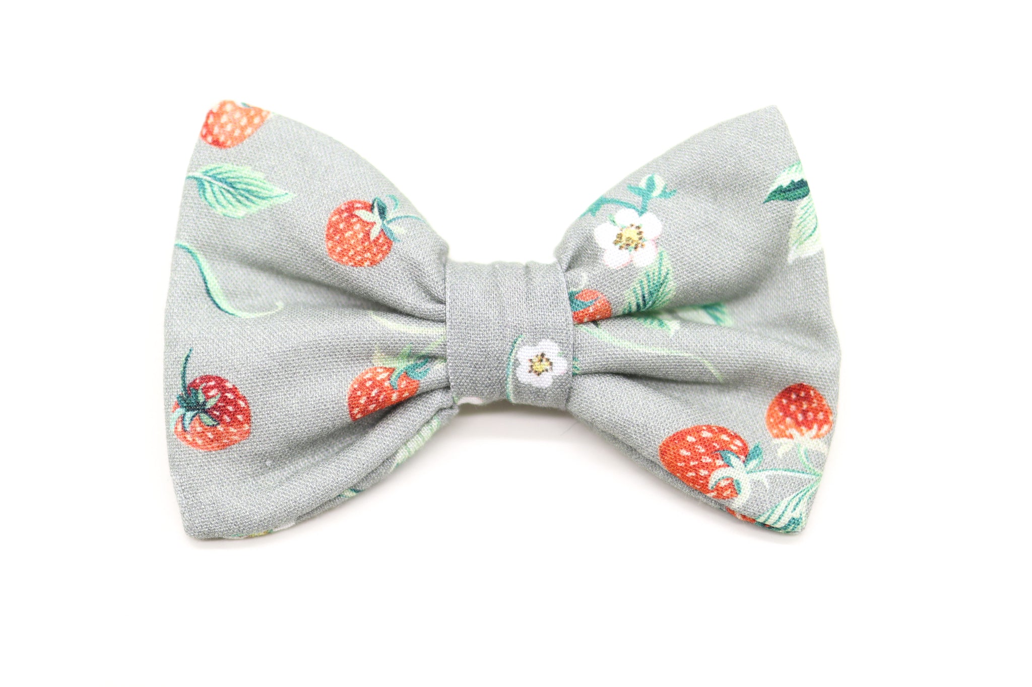 "Sweet Strawberries" bow tie for dog collars