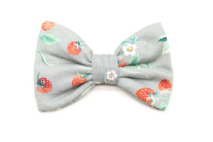 "Sweet Strawberries" bow tie for dog collars