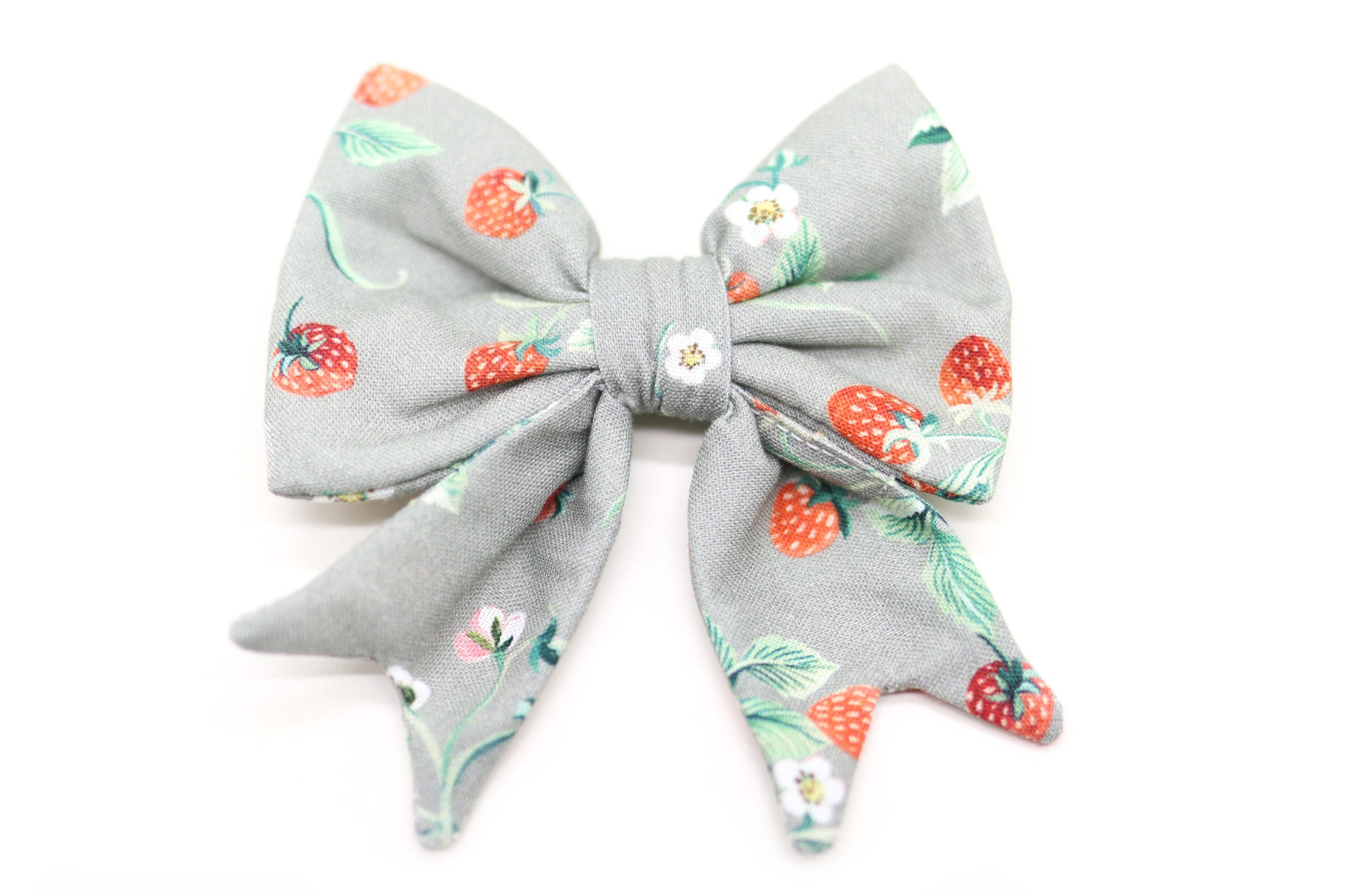 "Sweet Strawberries" sailor bow for dog collars