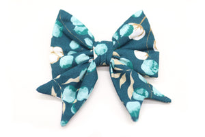 "Enchanting Eucalyptus" sailor bow for dog collars