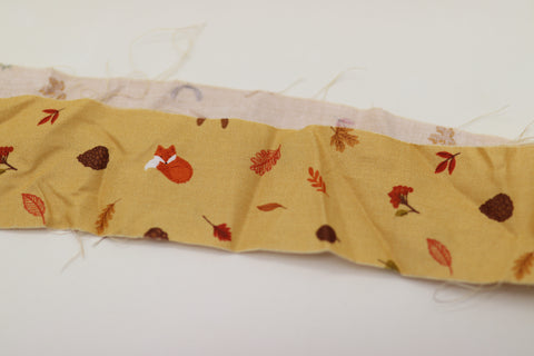 READY TO MAKE "Frisky Fall" dog collar with fox print Regular (2,5cm)