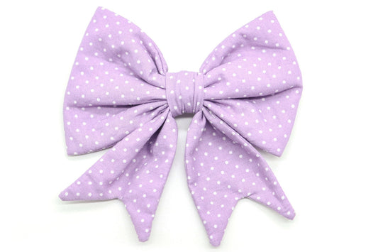 "Lilac Polkadot" Schleife für Hundehalsbänder - Mr. Fox Hundezubehör
