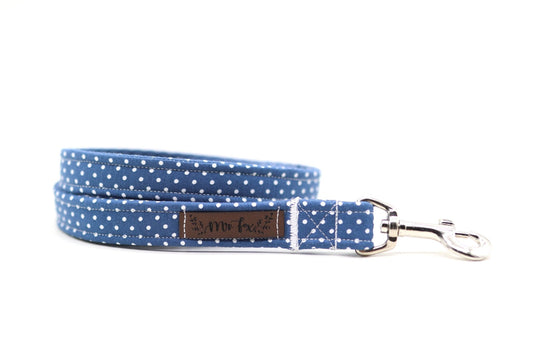 "Denim Blue Polkadot" Hundeleine - Mr. Fox Hundezubehör