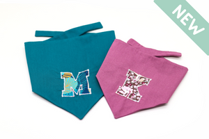 "Make it your own" - personalized dog bandana with the first letter of your furry friend’s name
