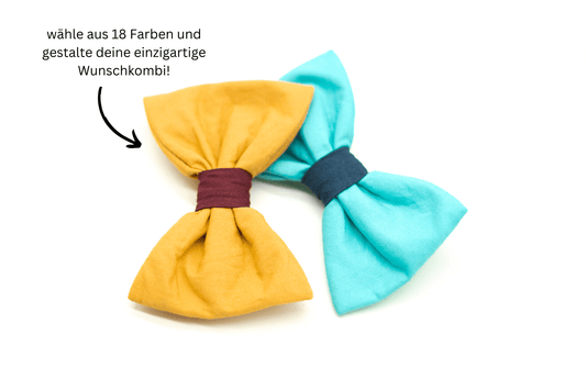 "Color Block" Fliege für Hundehalsbänder - kombiniere deine Wunschfarben - Mr. Fox Hundezubehör