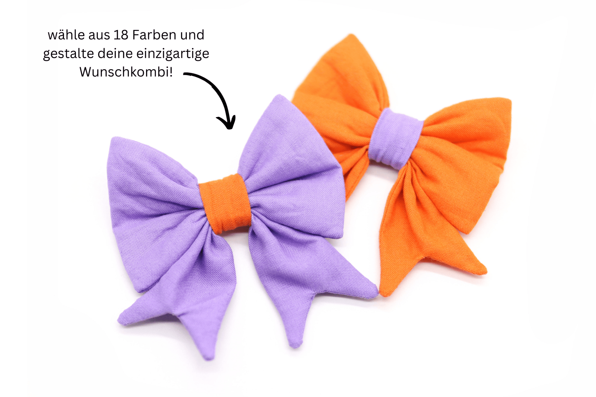 "Color Block" Schleife für Hundehalsbänder - kombiniere deine Wunschfarben - Mr. Fox Hundezubehör