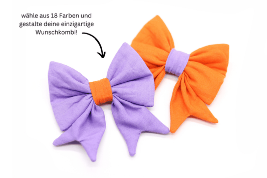 "Color Block" Schleife für Hundehalsbänder - kombiniere deine Wunschfarben - Mr. Fox Hundezubehör