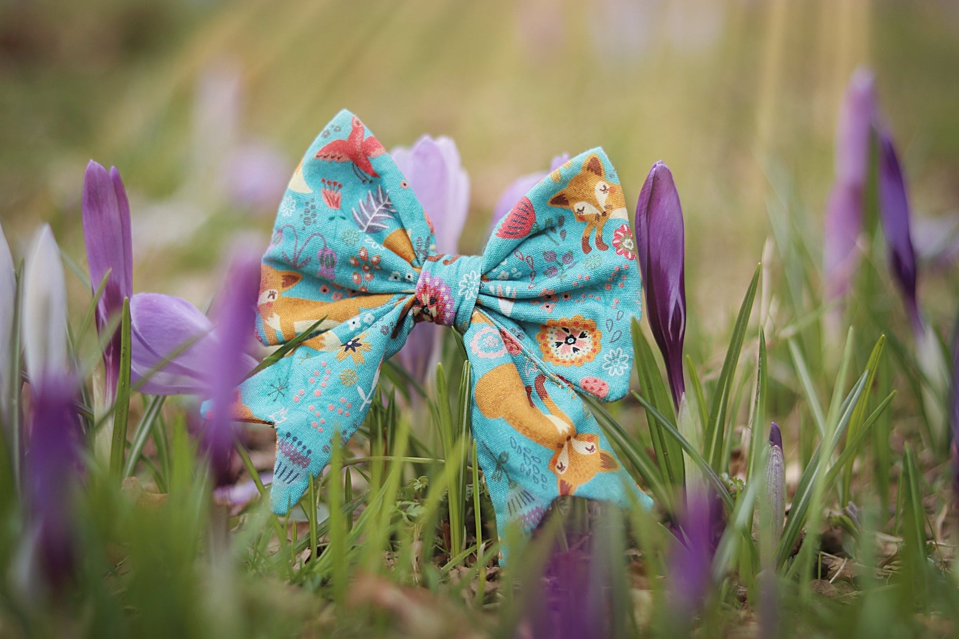 "Fox & Flowers" Schleife für Hundehalsbänder - Mr. Fox Hundezubehör