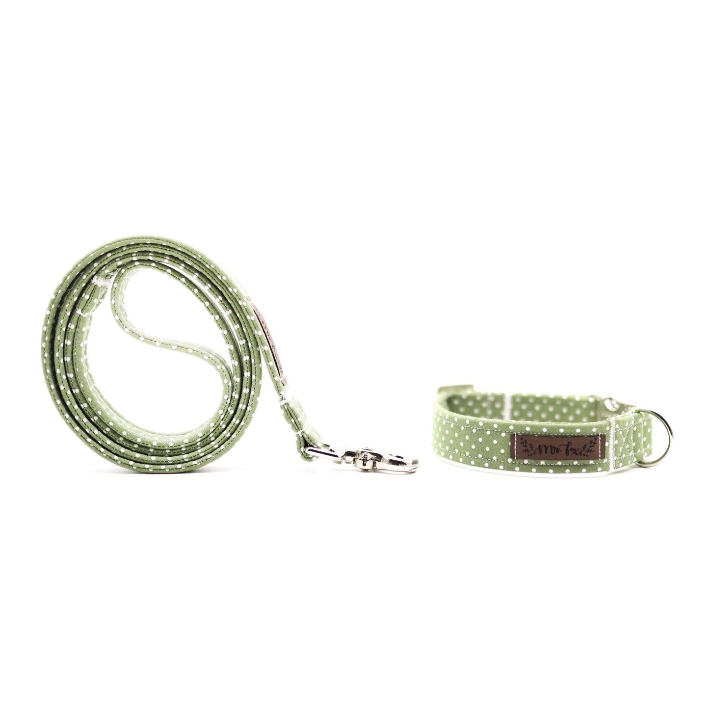 "Olive Polkadot" Halsband für Hunde - Mr. Fox Hundezubehör
