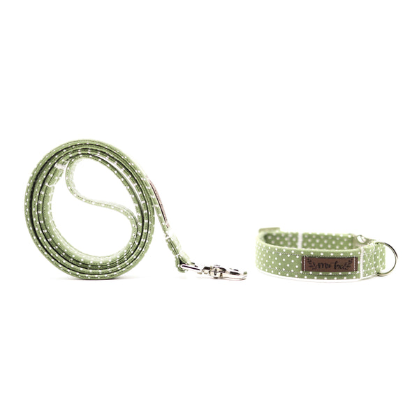 "Olive Polkadot" dog leash