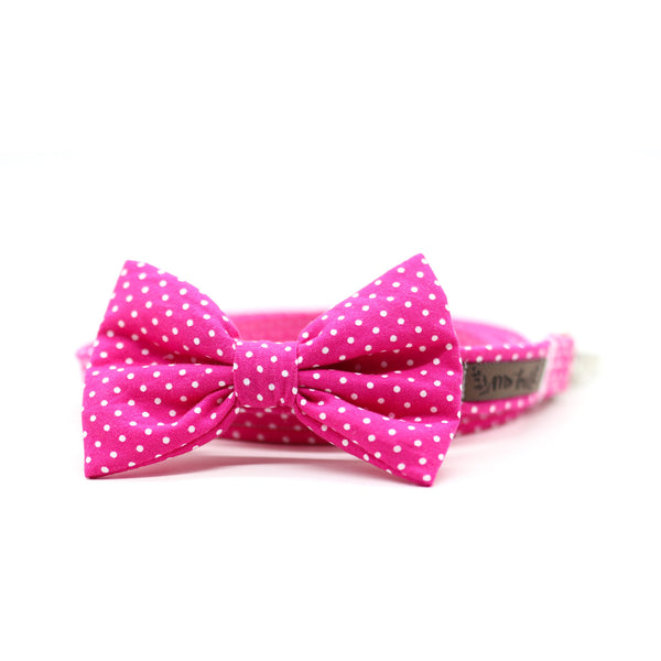 "Pink Polkadot" collar for dogs