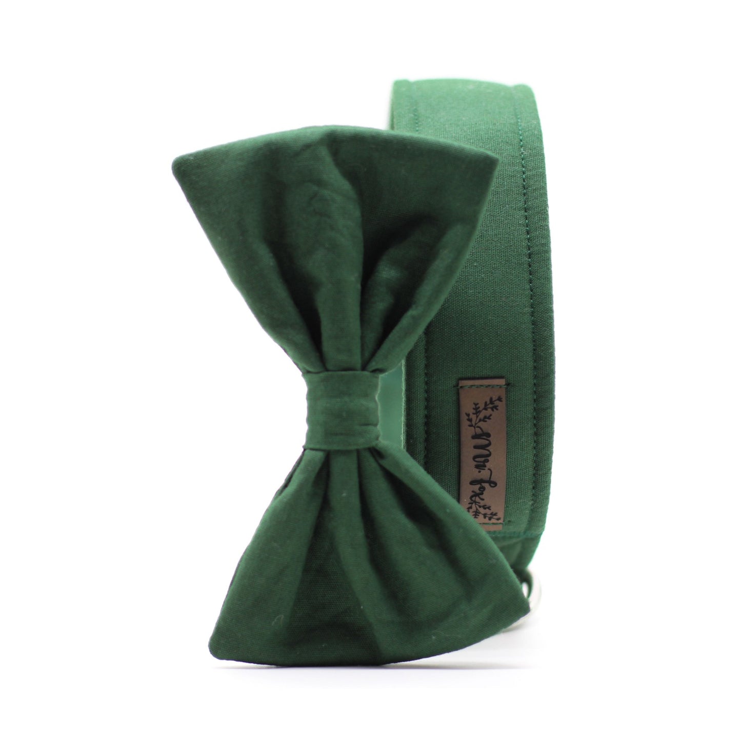 "Bottle Green Uni" Halsband für Hunde - Mr. Fox Hundezubehör