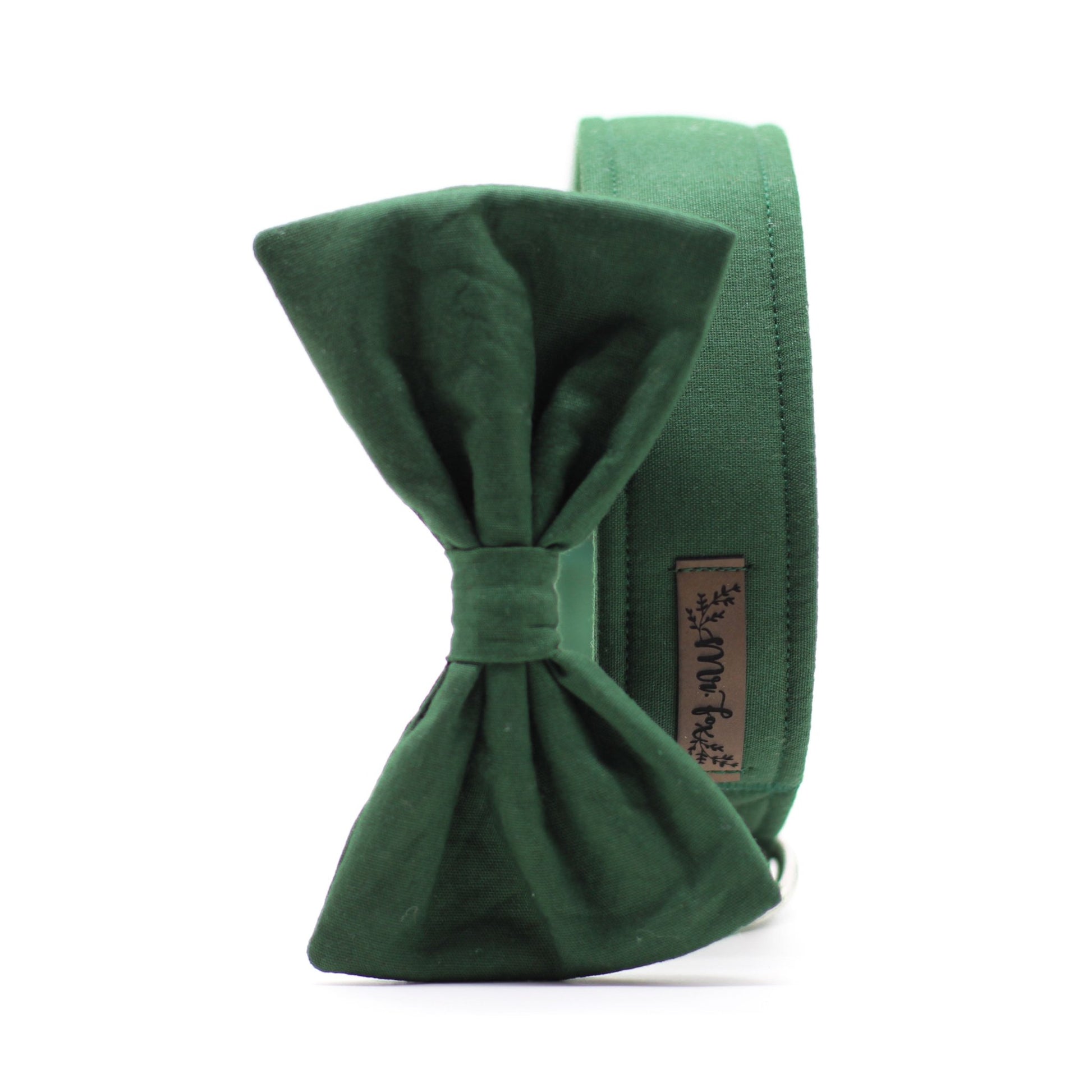 "Bottle Green Uni" Halsband für Hunde - Mr. Fox Hundezubehör