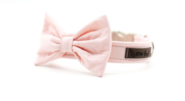 "Blush Pink Uni" bow tie for dog collars