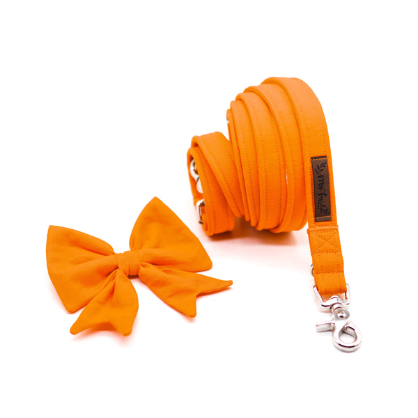 "Orange Uni" sailor bow for dog collars