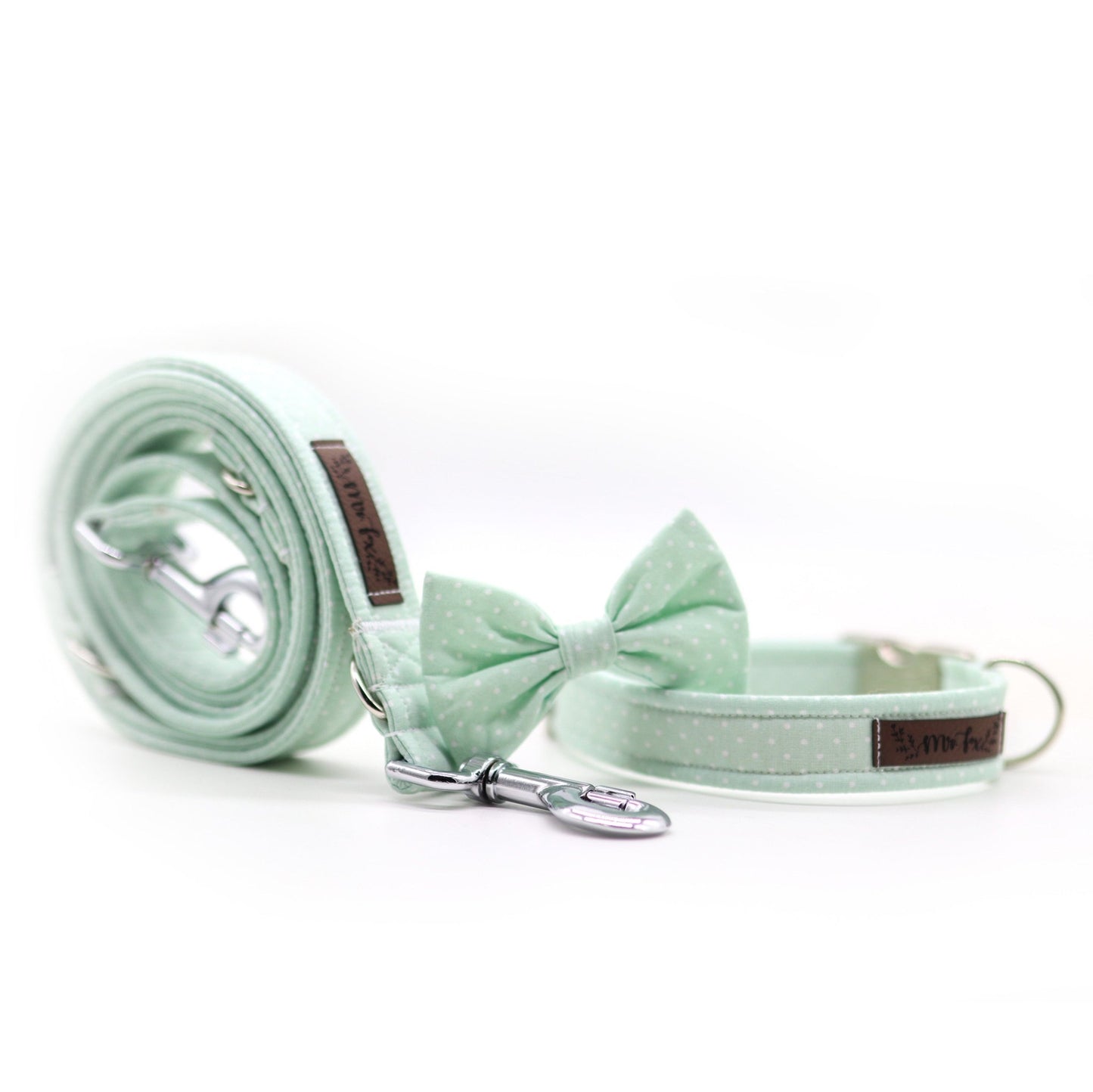 "Mint Polkadot" Halsband für Hunde - Mr. Fox Hundezubehör