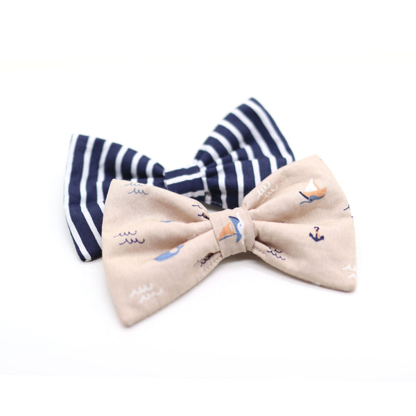 "Salty Sea" bow tie for dog collars
