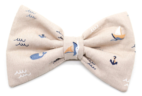 "Salty Sea" bow tie for dog collars