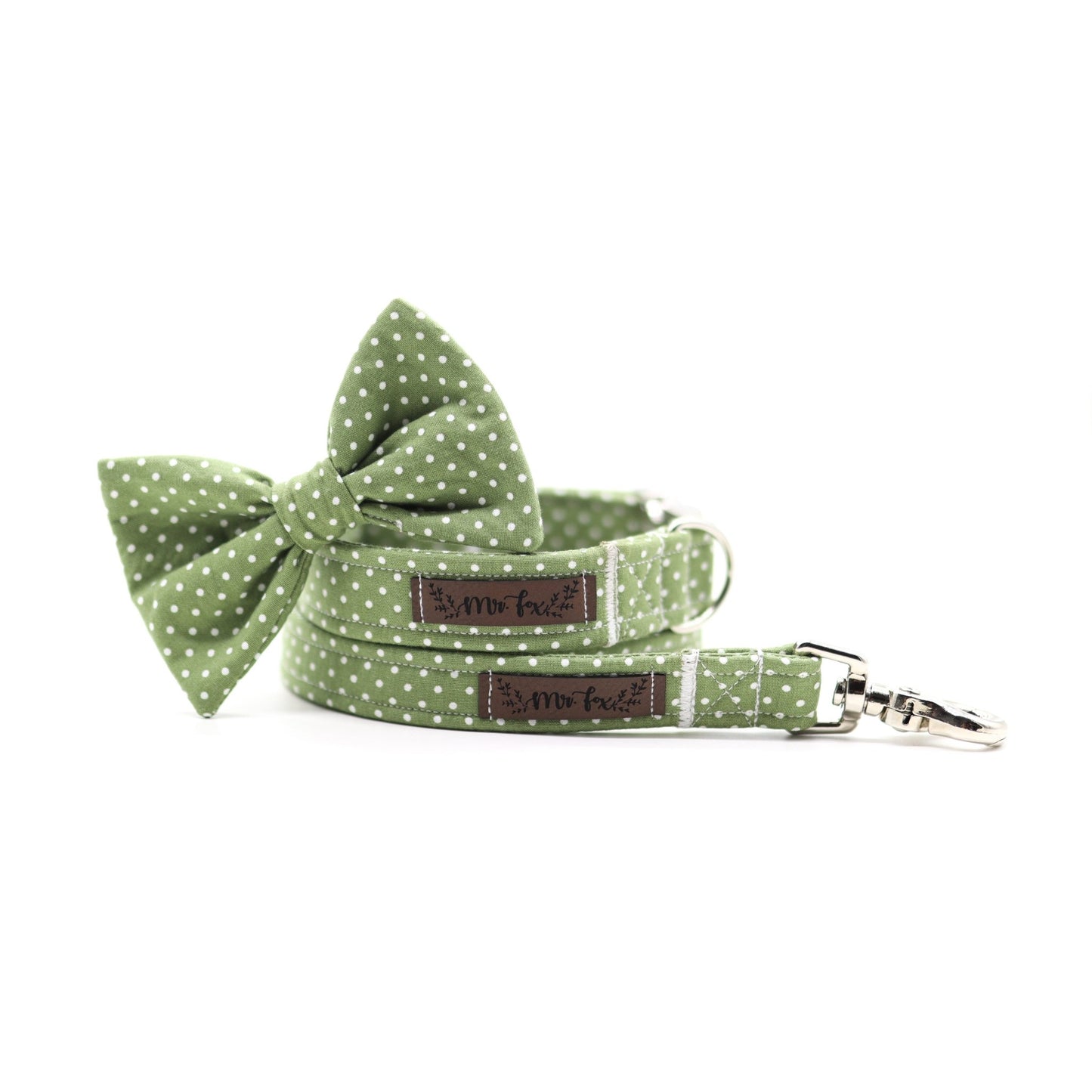 "Olive Polkadot" Hundeleine - Mr. Fox Hundezubehör