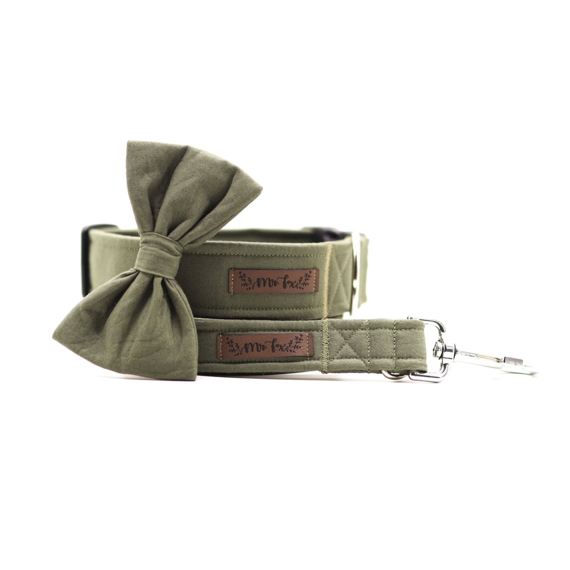 "Olive Uni" Hundeleine - Mr. Fox Hundezubehör