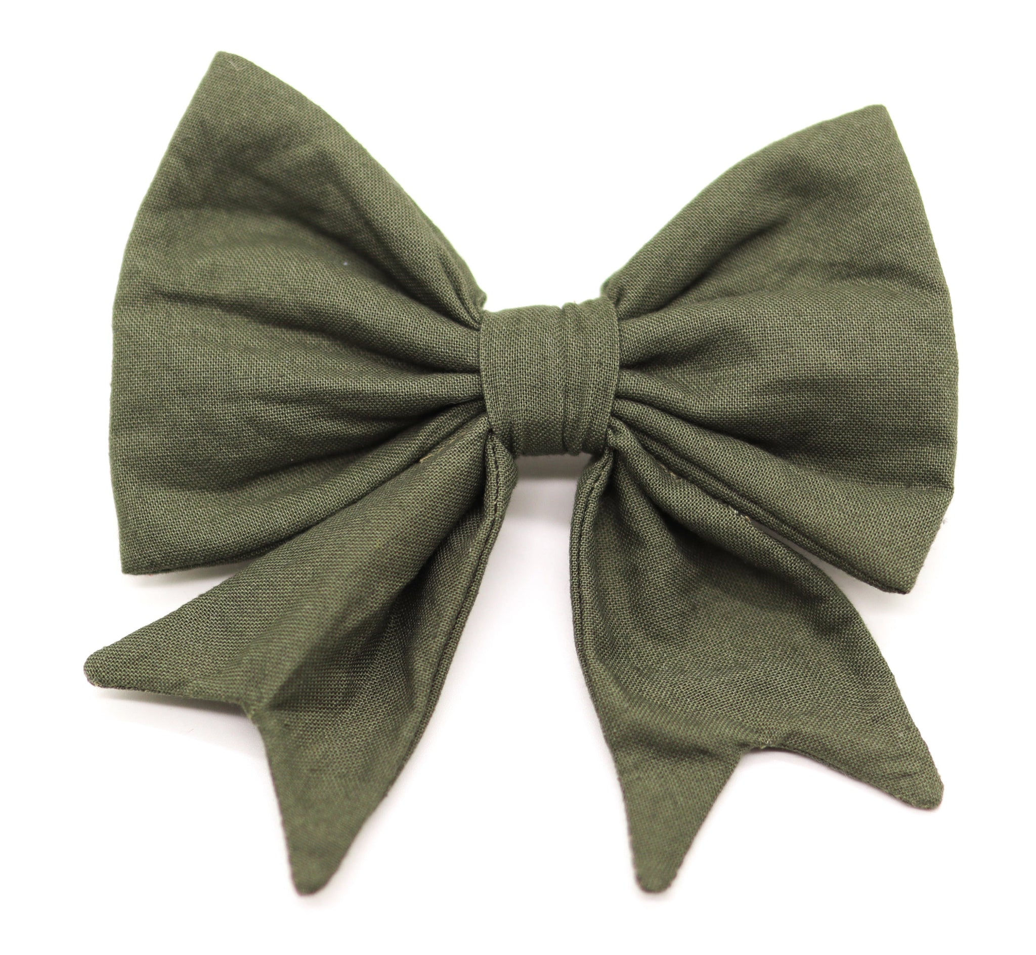 "Olive Uni" sailor bow for dog collars