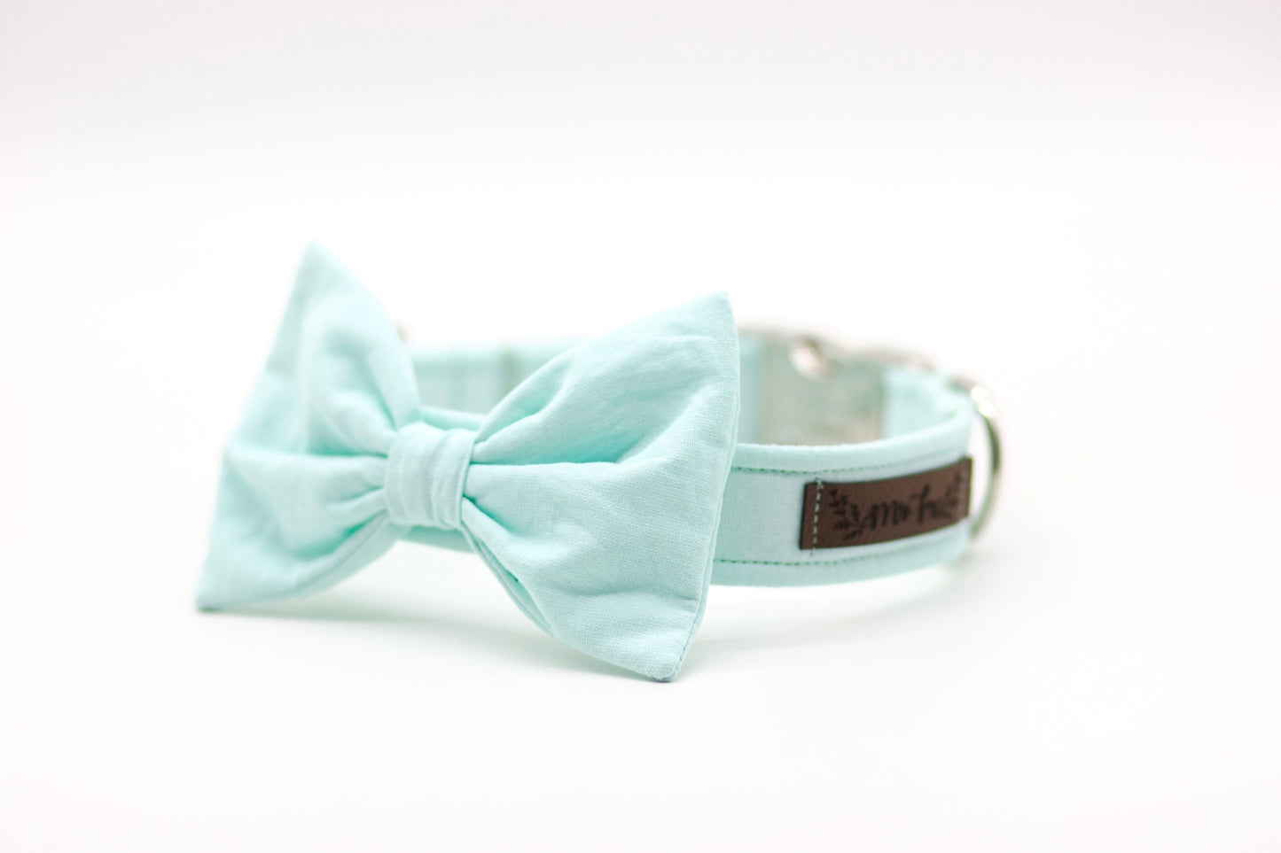 "Pale Mint Uni" Halsband für Hunde - Mr. Fox Hundezubehör