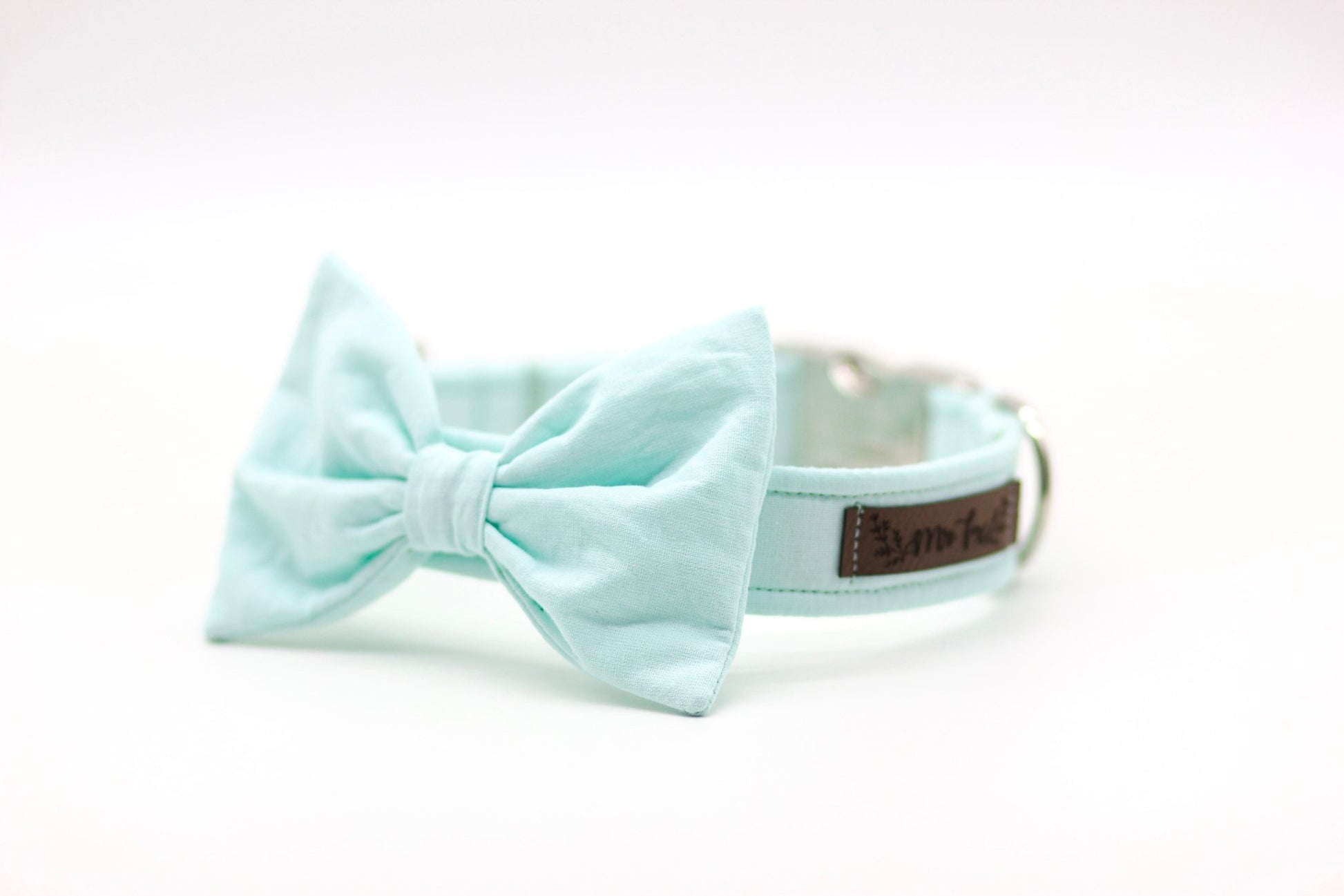 "Pale Mint Uni" Halsband für Hunde - Mr. Fox Hundezubehör