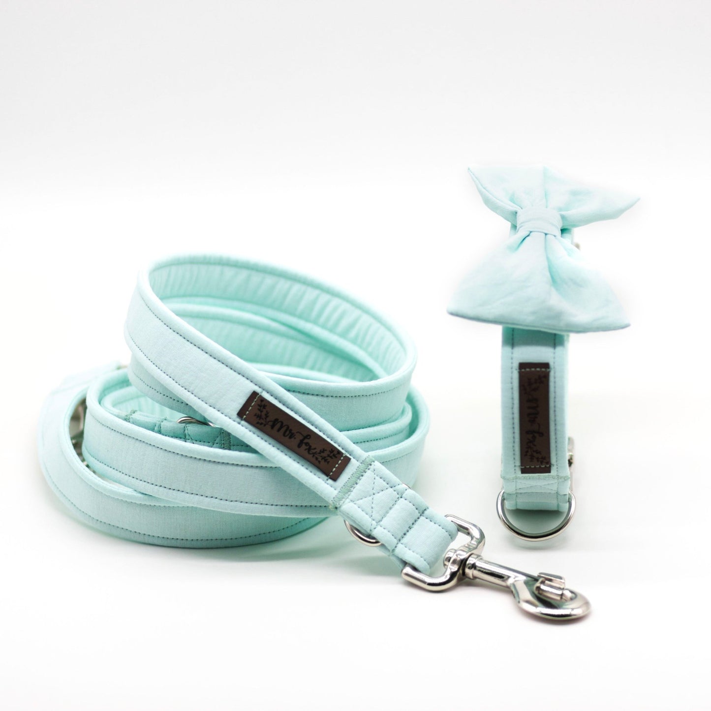 "Pale Mint Uni" Halsband für Hunde - Mr. Fox Hundezubehör