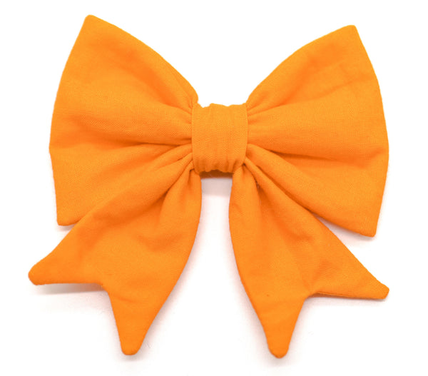 "Orange Uni" sailor bow for dog collars