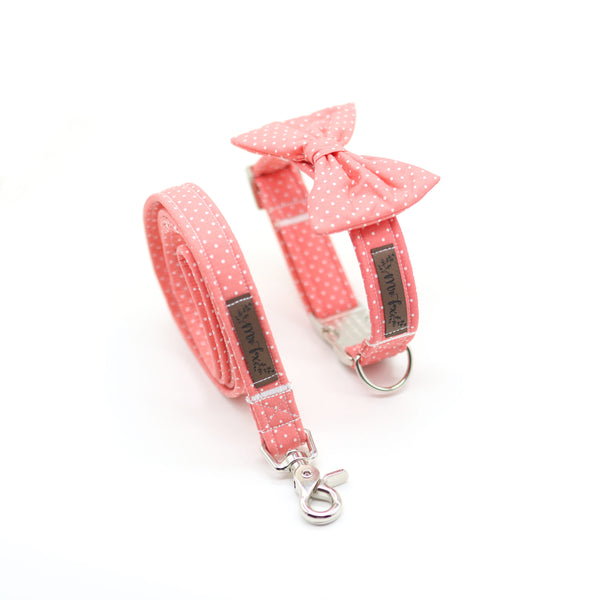 "Coral Polkadot" Halsband für Hunde