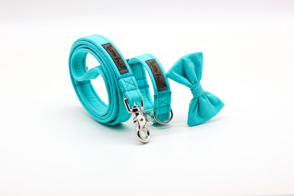 "Teal Uni" bow tie for dog collars