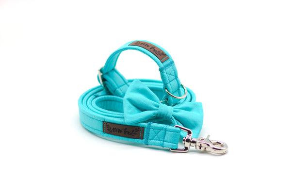 "Teal Uni" bow tie for dog collars