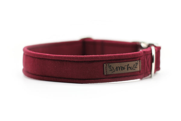 "Burgundy Uni" Halsband für Hunde