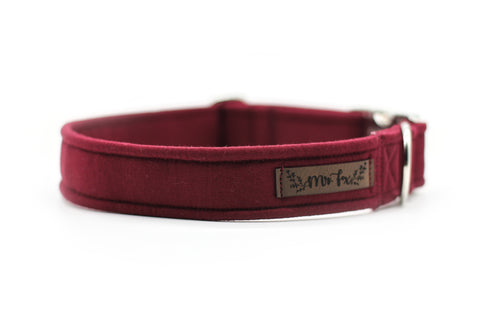 "Burgundy Uni" collar for dogs