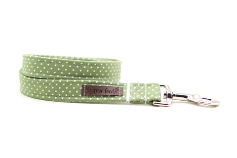 "Olive Polkadot" dog leash